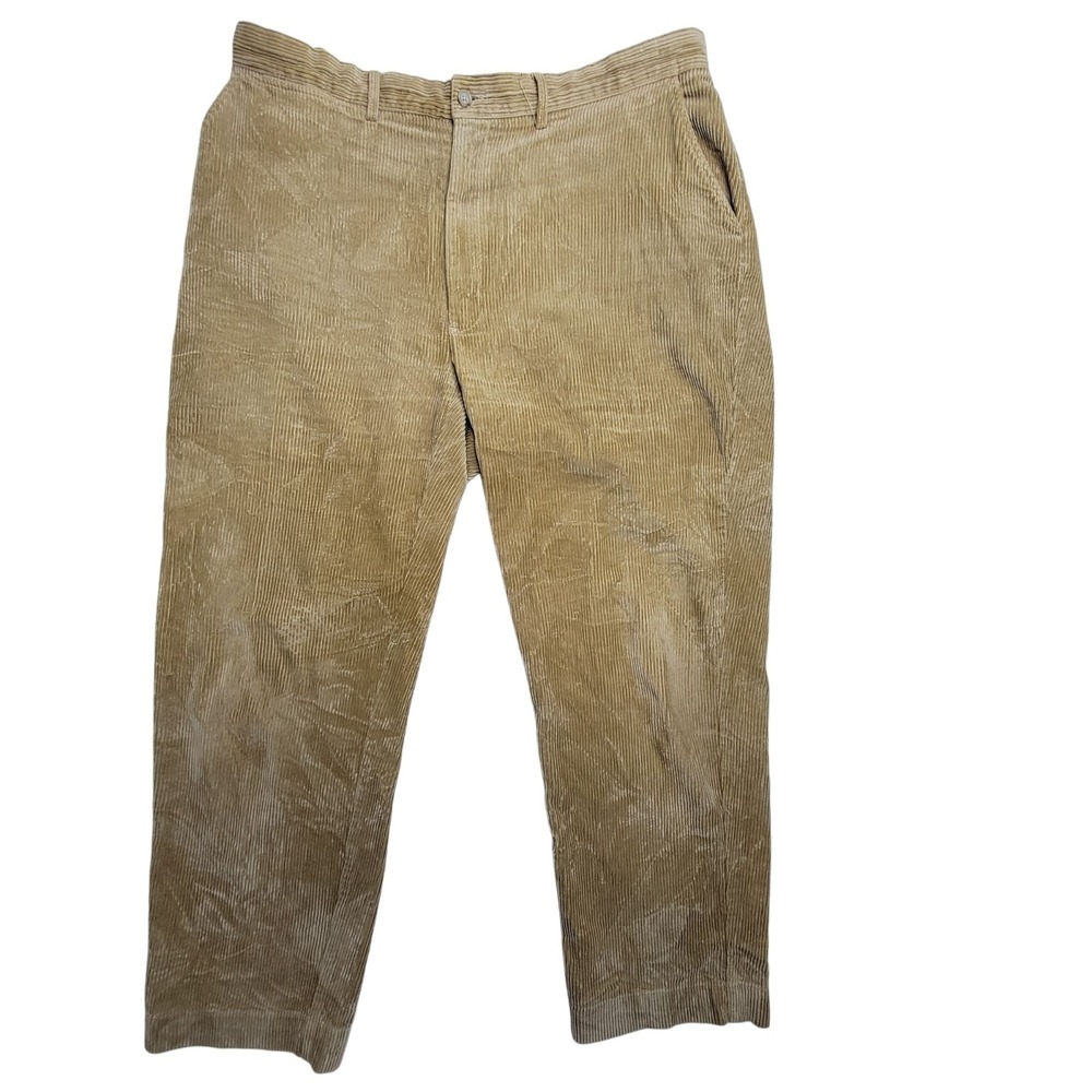 Polo By Ralph Lauren Mens Beige Corduroy Pants 36/30 100% Cotton Relaxed Fit